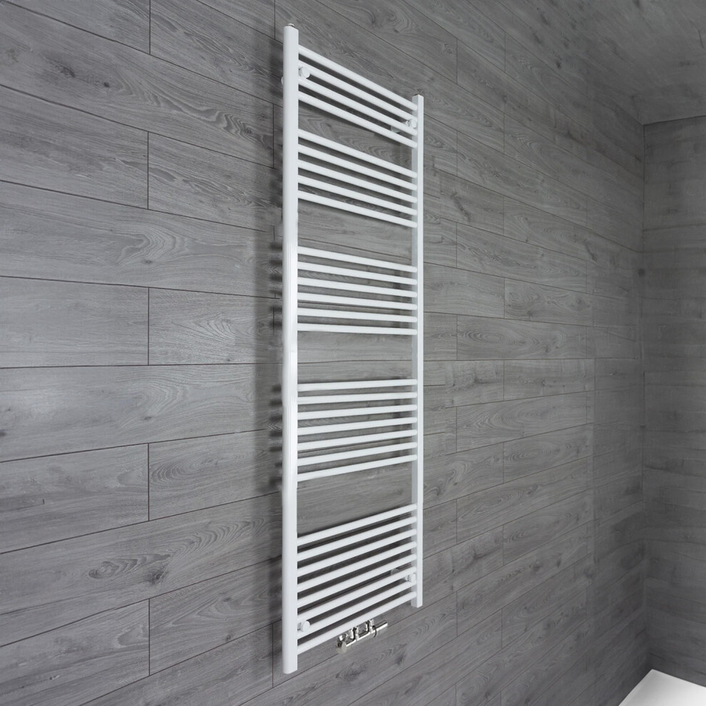 Nes Home 1600 x 500 mm Designer Towel Radiator White Single Straight