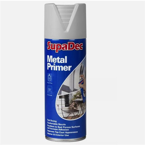 Matt Metal Spray Paint Fast Drying Interior or Exterior Use Grey 400ml 2