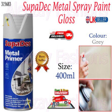 Matt Metal Spray Paint Fast Drying Interior or Exterior Use Grey 400ml