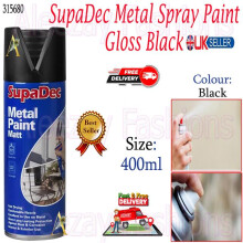 Matt Black Metal Spray Paint Fast Drying 400ml Interior Exterior Use