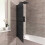 NES Home Curved Bath Screen Matt Black Profile Black With Glass Reversible 3