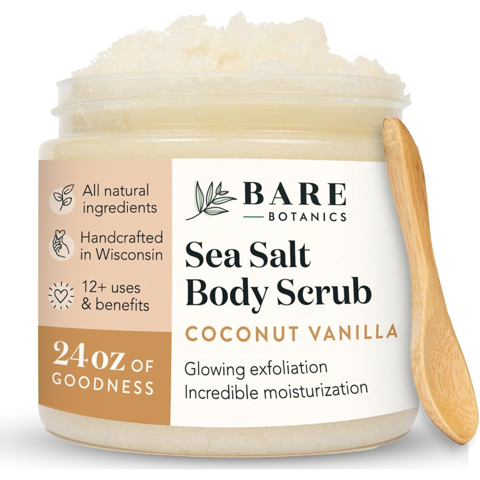 Bare Botanics Coconut Vanilla Body Scrub 24Oz