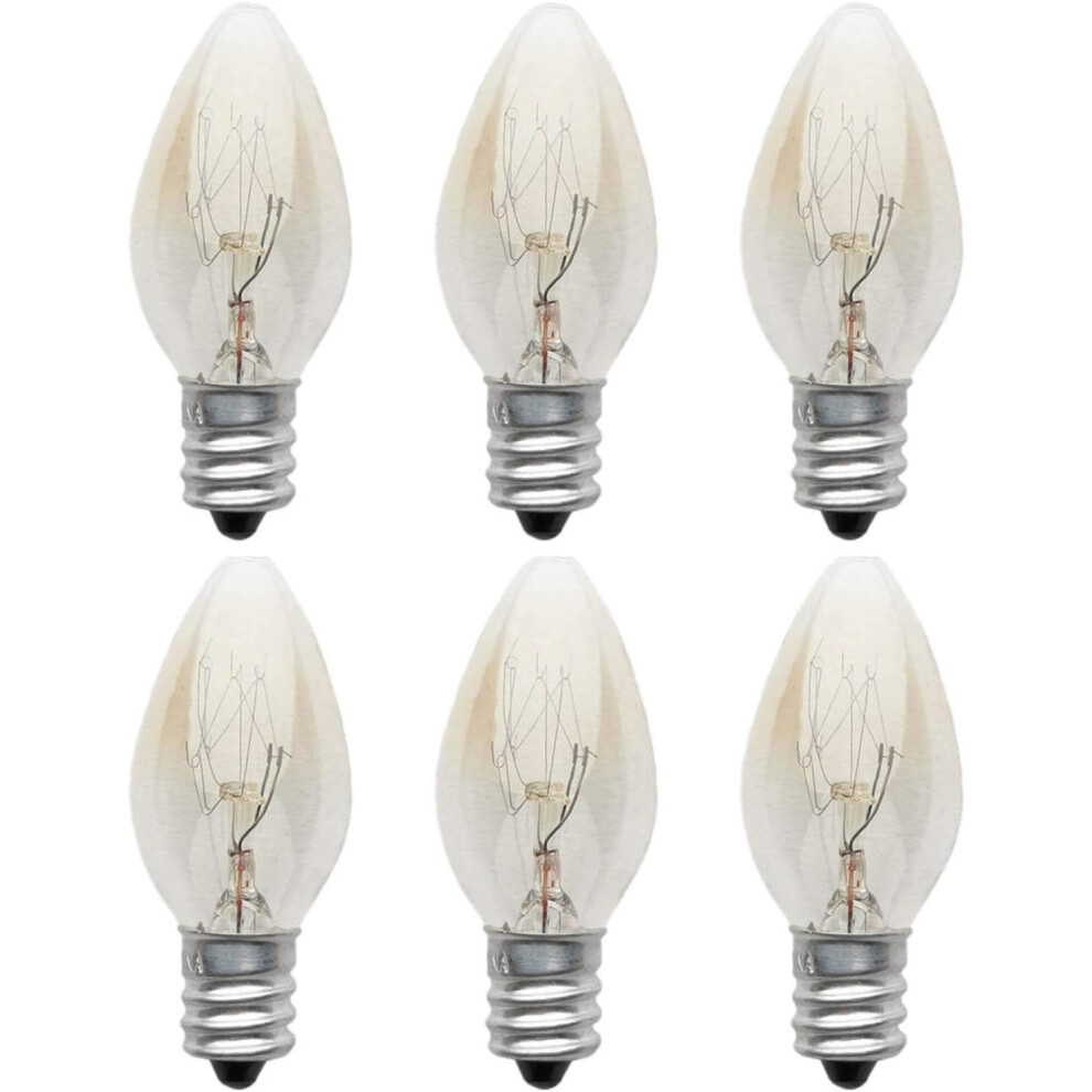 Gogerstar 6Pcs 10W Himalayan Salt Lamp Incandescent Bulbs, E12 Screw Cap Lamps Bulb For Himalayan Salt Lamp Oven Light