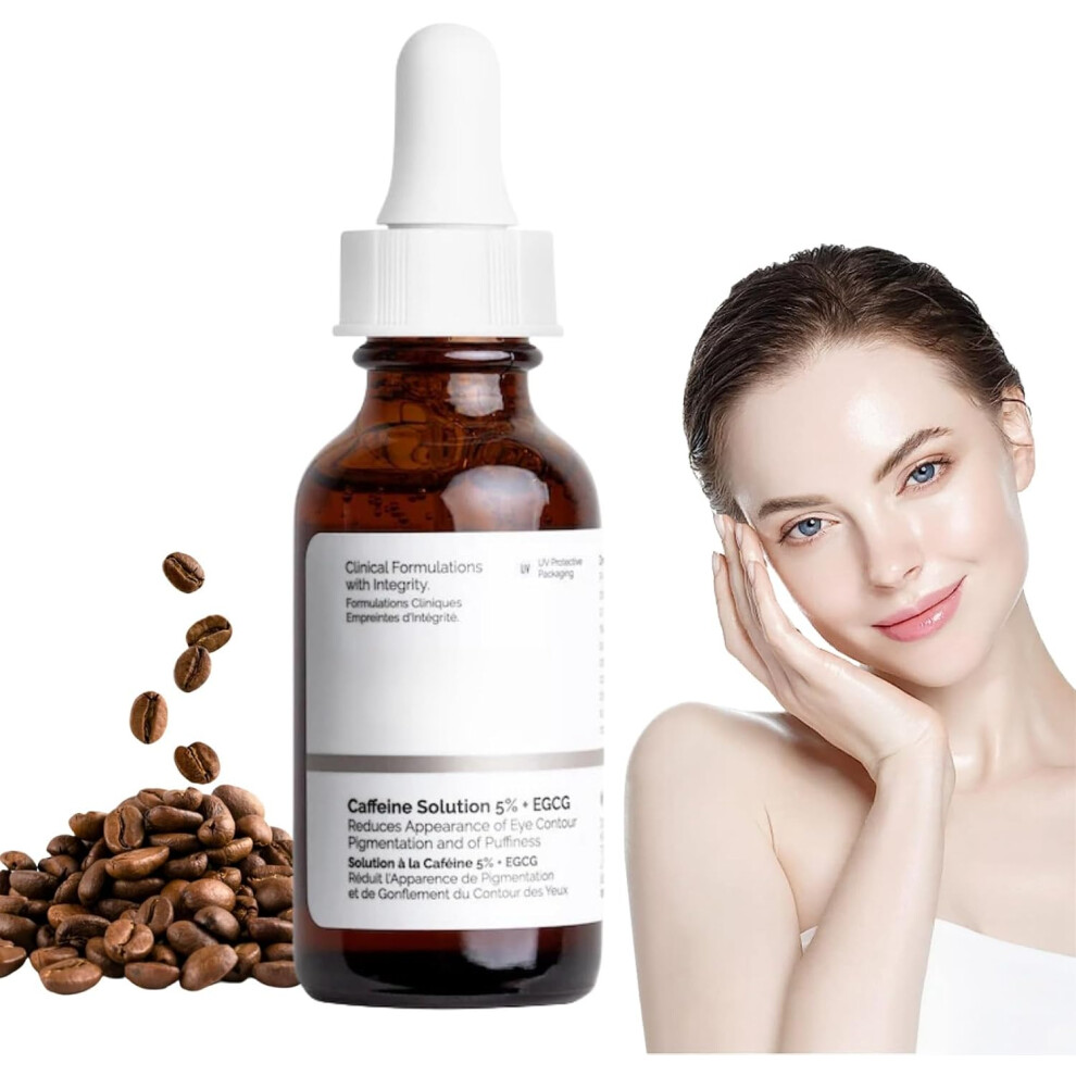 Caffeine Solution 5% EGCG Eye Serum,Caffeine Eye Serum,Caffeine Eye Cream Anti Aging,Under Eye Cream for Dark Circles&Puffy Eyes