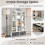 Costway Open-Back Bookshelf Wood Standing Bookcase 12 Compartments W/ Drawers 5