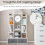 Costway Open-Back Bookshelf Wood Standing Bookcase 12 Compartments W/ Drawers 6