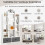 Costway Open-Back Bookshelf Wood Standing Bookcase 12 Compartments W/ Drawers 2