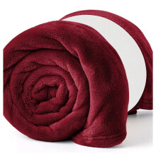 (Super King Fleece Blanket) Red Blankets Soft Warm Fleece Throw Sherpa Blanket