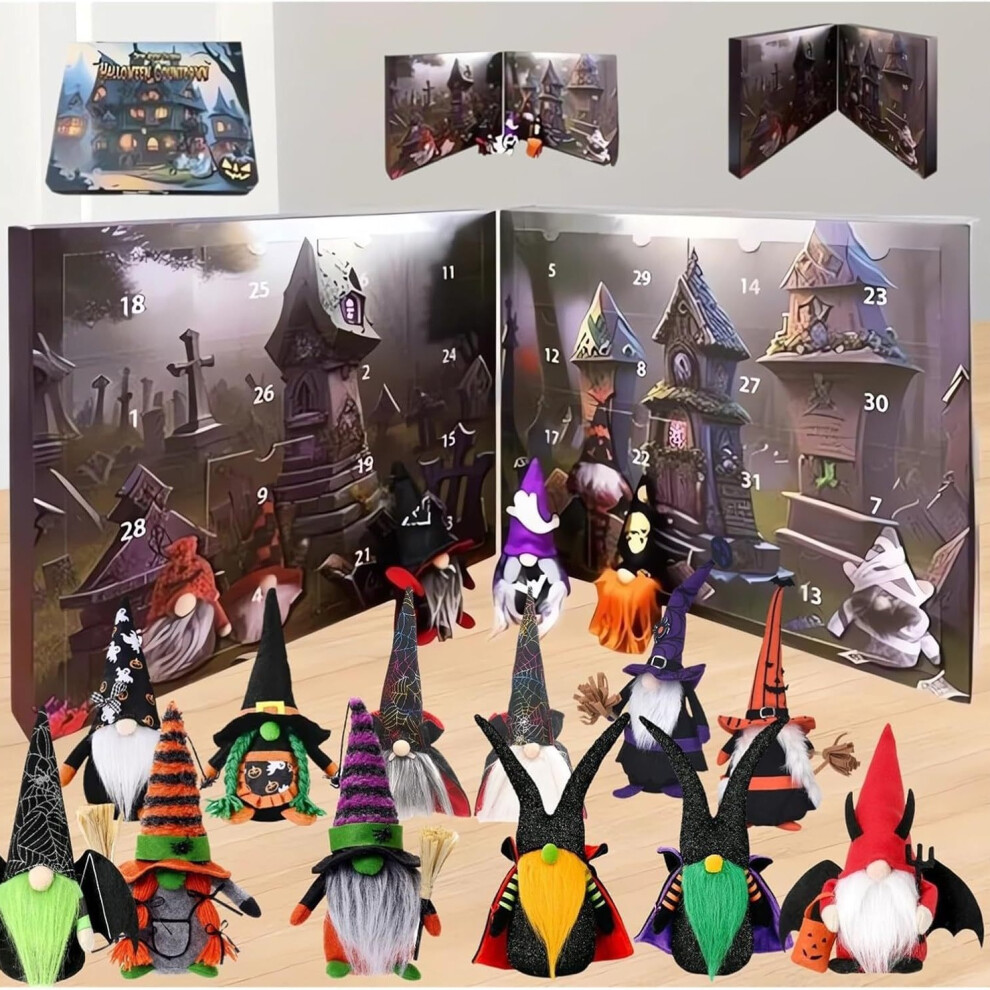 2024 Halloween Gnome Advent Calendar 24 day blind box gift