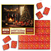 (A8) Christmas Jigsaw Blind Box Puzzle DIY Creative 1008 Pieces Countdown Advent Calendar Gift