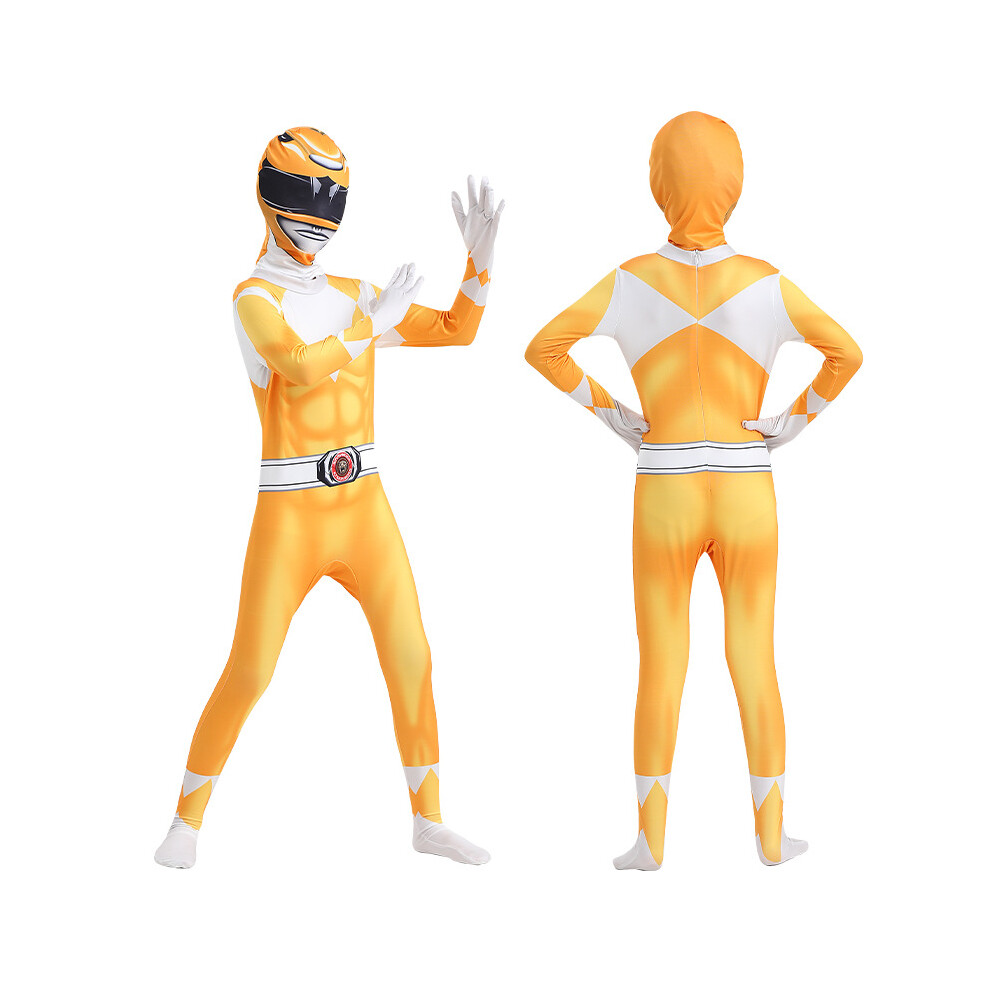 (Yellow, 110) Kids Power Rangers Morphers Jumpsuit Costume