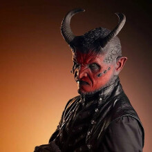 Diablo Devil Latex Horror Mask - Red Demon Headpiece for Halloween, Cosplay & Fancy Dress (Unisex Adult)