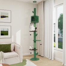 (Green) Floor to Ceiling Cat Tree Kitty Scratching Post UK
