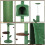 ELECWISH (Green) Floor to Ceiling Cat Tree Kitty Scratching Post UK 7