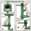 ELECWISH (Green) Floor to Ceiling Cat Tree Kitty Scratching Post UK 6