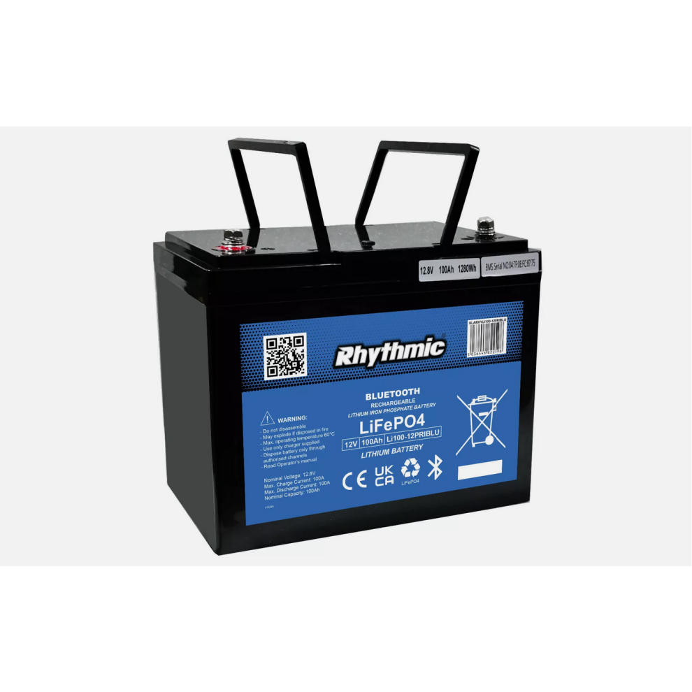 Lithium 12V 100AH Leisure Battery for Leisure & Marine Range BLUETOOTH