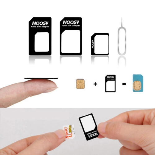 4-in-1 SIM Adapter Kit with Eject Pin Tool for iPhone 5/4S, White 2