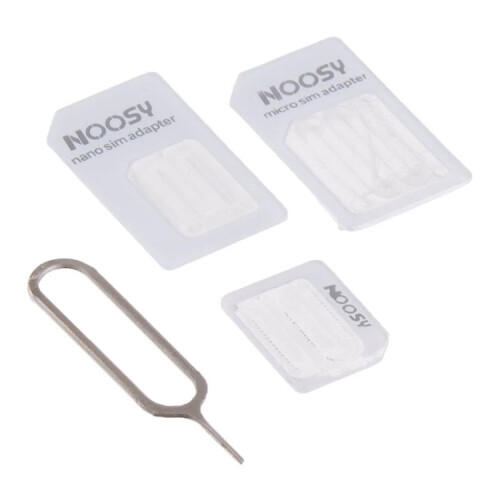 4-in-1 SIM Adapter Kit with Eject Pin Tool for iPhone 5/4S, White 1