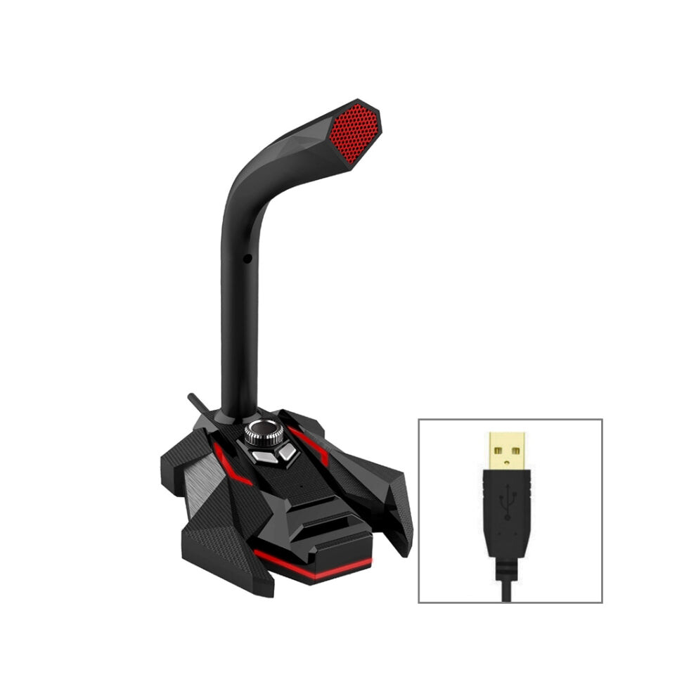 Gk Omnidirectional Usb Dual Mic With Built-In Sound Card For Pc/Mac ( & Red) Black/Red 4051245026306