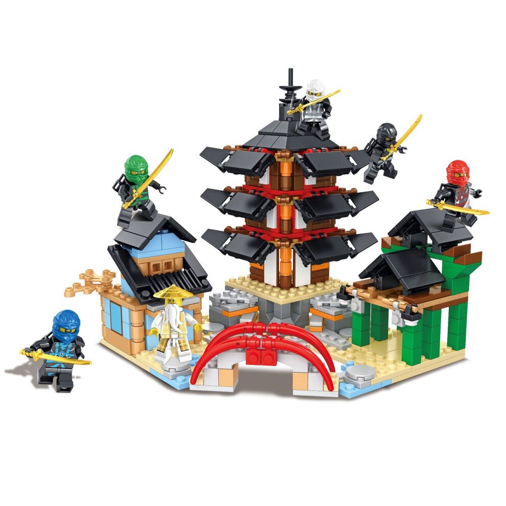 (Airjitzu Temple) Ninja City Sets Airjitzu Temple Building Block Birthday Gifts Toys for Children