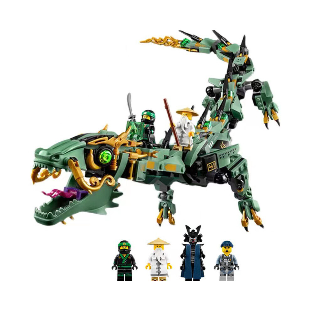 (Flying Mech Dragon) Ninja City Sets Airjitzu Temple Building Block Birthday Gifts Toys for Children