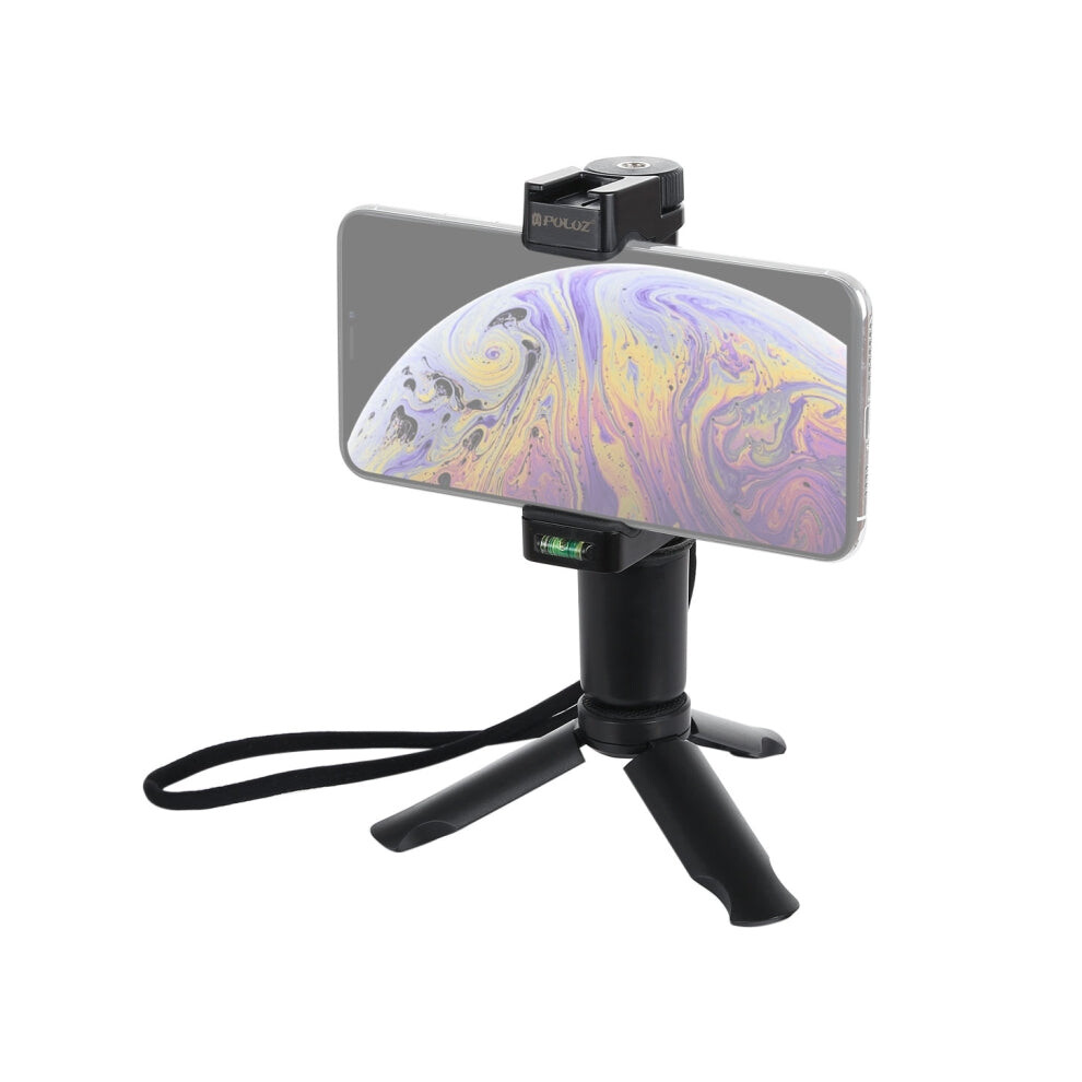 Puluz Folding Plastic Tripod + Vlogging Handheld Grip With Cold Shoe & Wrist Strap For Smartphones 883663978165