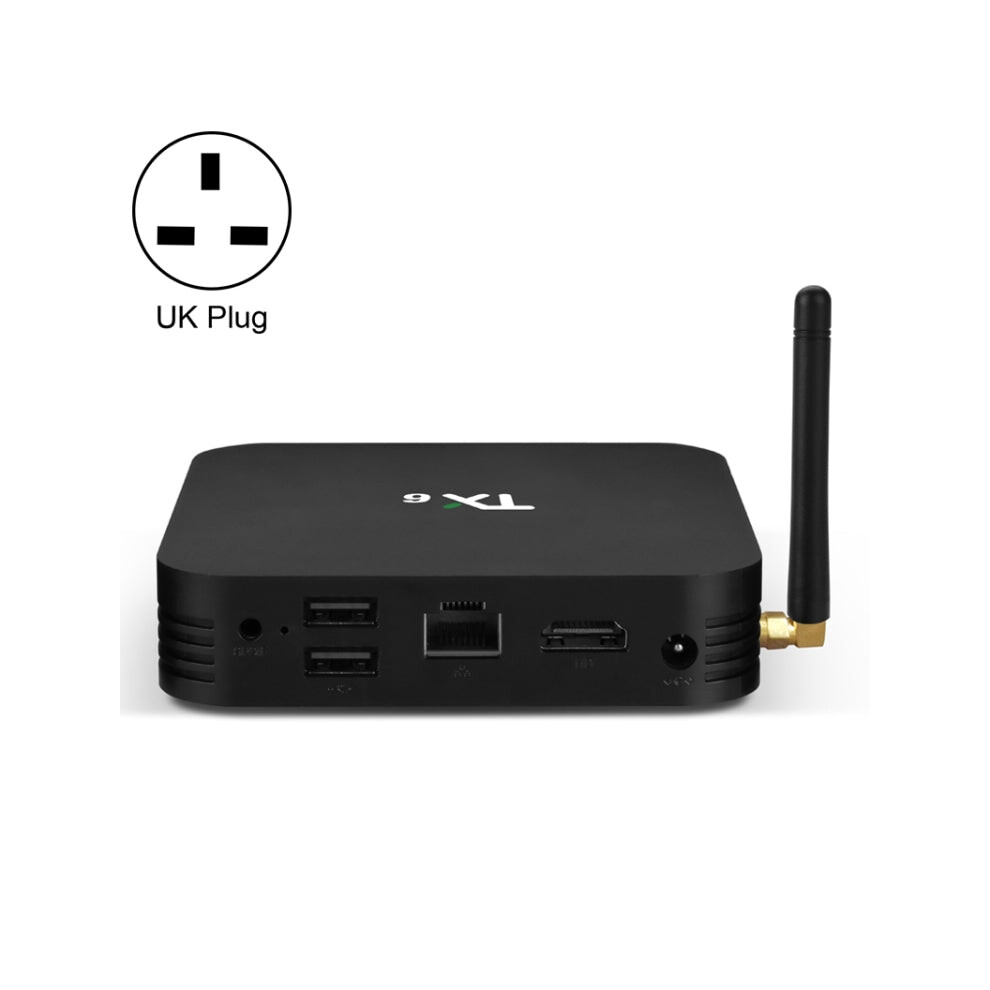 Tx6 Hd Tv Box, Android 7.1/9.0, Allwinner H6 Quad-Core, 2Gb Ram, 16Gb Storage, Bluetooth, Wifi, Rj45, Uk Plug 664689588411