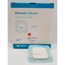 Biatain Silicone 7.5cm x 7.5cm Box of 10 - REF: 334343