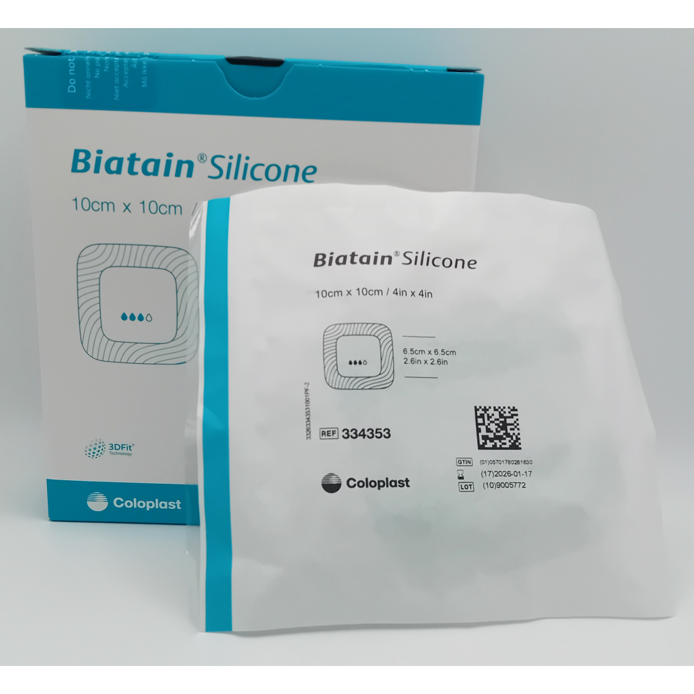 Biatain Silicone 10cm x 10cm Box of 10 - REF: 334353