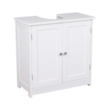 Under Sink Bathroom Storage Cabinet, Floor Basin Unit with Shelves Wooden Basin Cupboard Unit Freestanding Storage Organizer