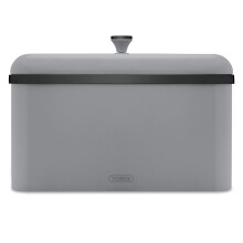 Tower T826136GRY Sera Grey Bread Bin with Smoked Trim – Airtight Removable Lid, Compact Countertop Storage