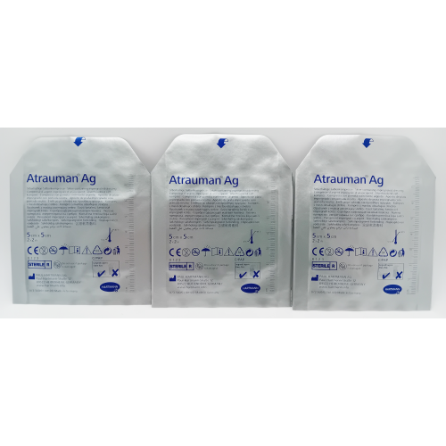 Atrauman AG Silver-Impregnated 5x5cm Wound Dressing, Pack of 3 (REF 499571) 2