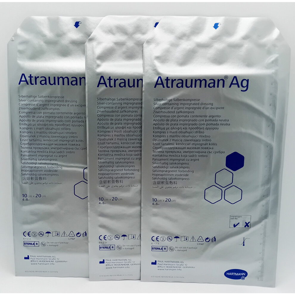 Hartmann Atrauman Ag 20Cm X 10Cm Pack Of 3 - Ref: 499575