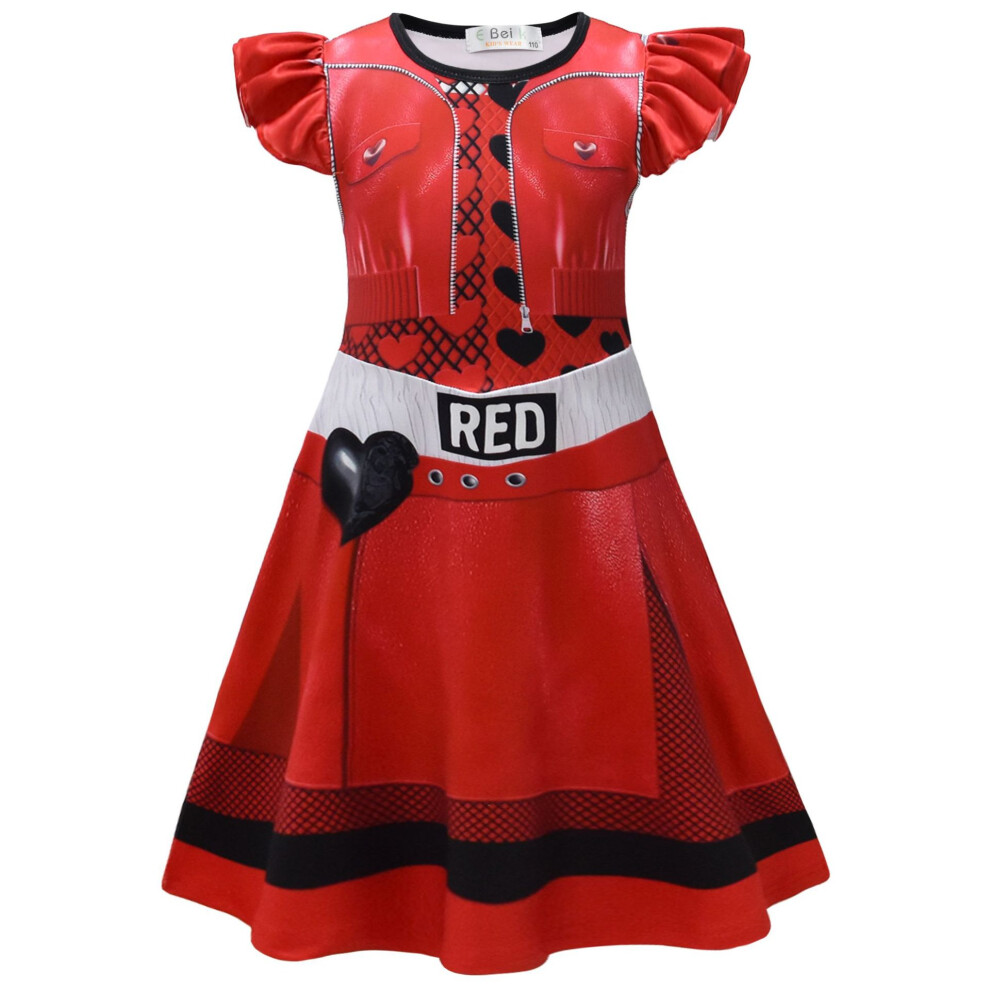 Photos - Fancy Dress Descendants Rise The Of Red Cosplay Costumes Children Halloween Party Skirt(Child 100cm/39.37in)