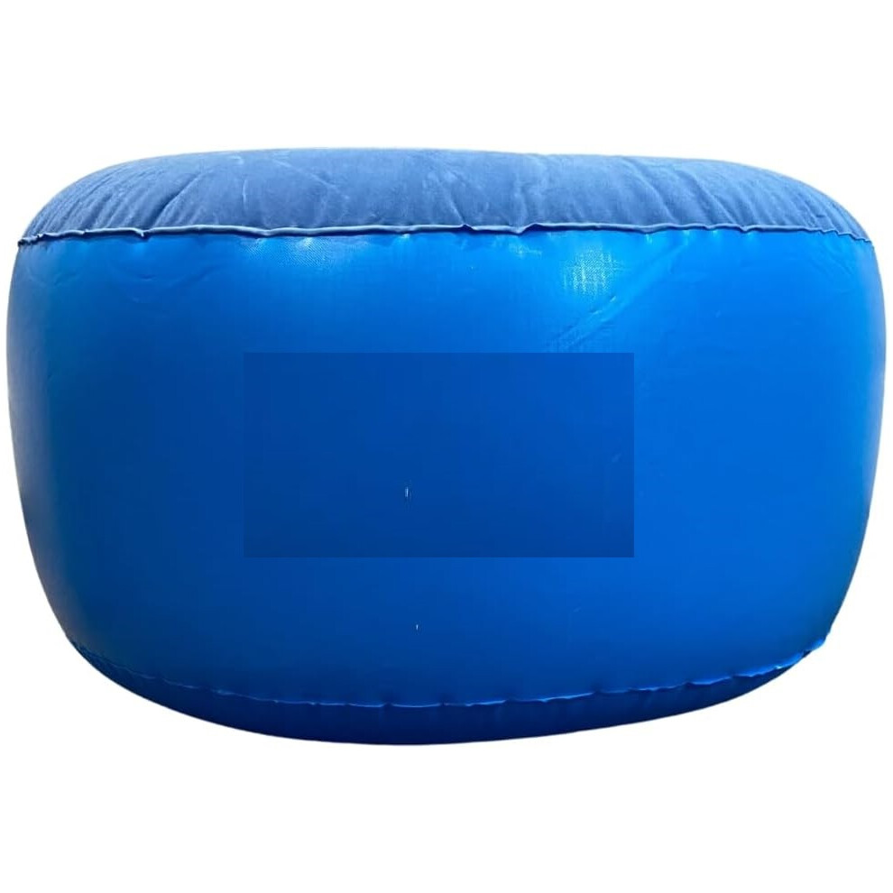 (Blue) MantraRaj Inflatable Foot Rest Foot Stool Suitable for Indoor And Outdoor Use Travel Round Pouffe Portable Cushion Footstool-image-OPC-PFBXVP8-NEW
