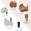 (Light Brown) Solid PU Leather Mid-Century Modern Accent Chair 7