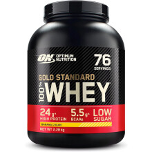 Optimum Nutrition Gold Standard 100% Whey Banana Cream 2.28kg (OPT045) - 24g Protein, Low Sugar