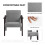 (Dark Grey) Solid PU Leather Mid-Century Modern Accent Chair 5