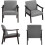 (Dark Grey) Solid PU Leather Mid-Century Modern Accent Chair 7