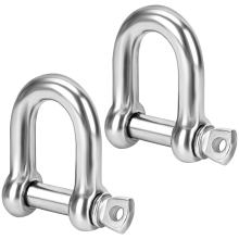 (Pack of: 2, M16) DIYUK D Shackles with Screw Lock Heavy Duty Steel Durable Hook Ring for Towing and Outdoor Activities