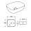 Affine Rectangular Countertop Basin Gloss White - 460 x 325mm 4