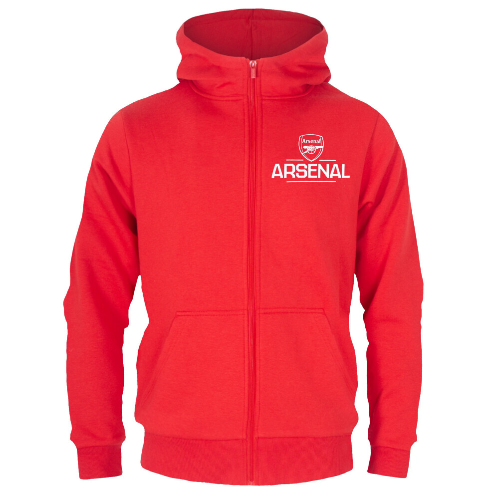 (Red, 6-7 Years) Arsenal FC Boys Hoody Zip Fleece Kids OFFICIAL Football Gift