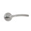 VIBE IOS Push Button Privacy Lever Handle in a Chrome Dual Finish 3