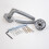VIBE IOS Push Button Privacy Lever Handle in a Chrome Dual Finish 6