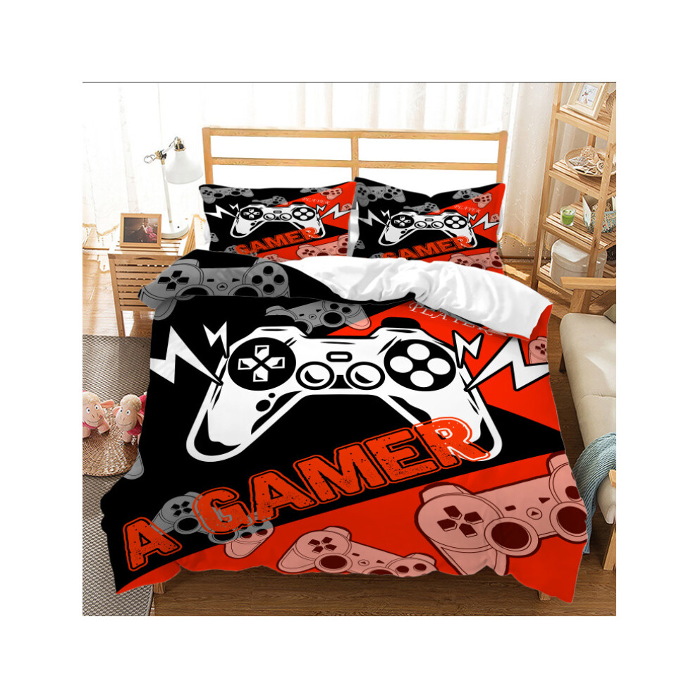 (Gam E01, Single 135*200cm) Gift For Gamer Single Double Duvet Covers Bedding Sets