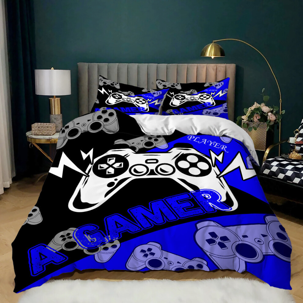 (Gam E03, Single 135*200cm) Gift For Gamer Single Double Duvet Covers Bedding Sets