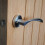 (Satin Chrome, Privacy Quick Latch) VIBE Twirl Privacy Push Button Latch & Handle Sets 3