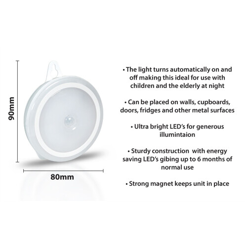 Battery Powered Light With Motion Sensor and Magnetic Mount Wireless 1