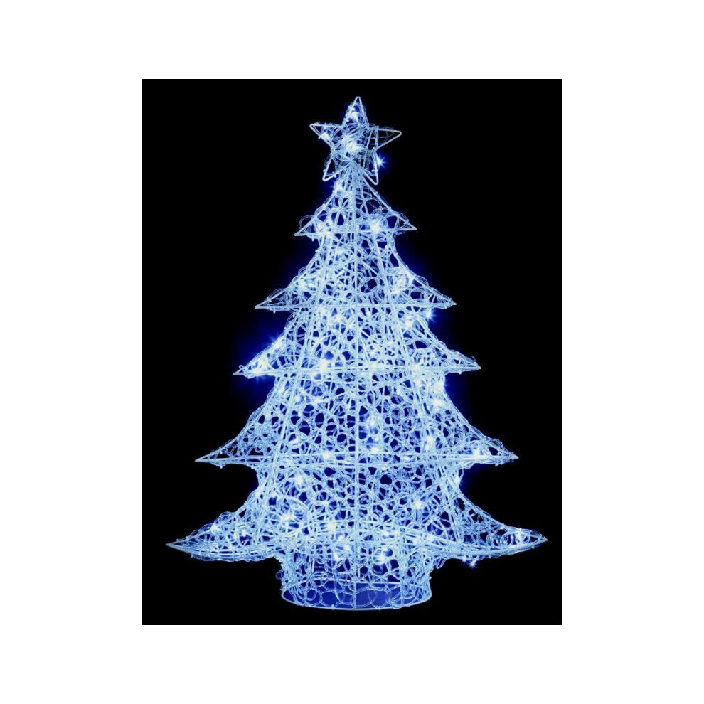 Premier - 1m Acrylic Christmas Tree - 120 White LEDs