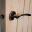 (Black Nickel, Privacy Quick Latch) ONYX Twirl Push Button Privacy Latch & Handle Sets 3